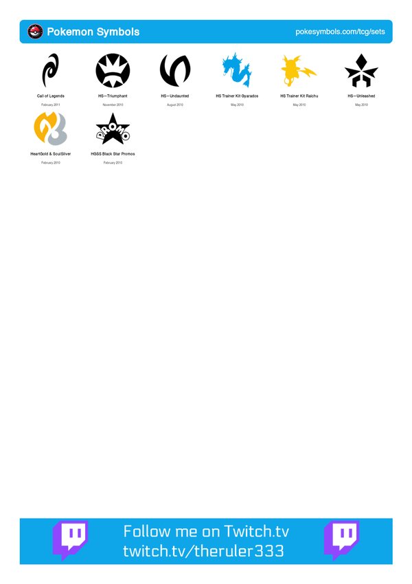 HeartGold and SoulSilver Symbols printable PDF Symbol